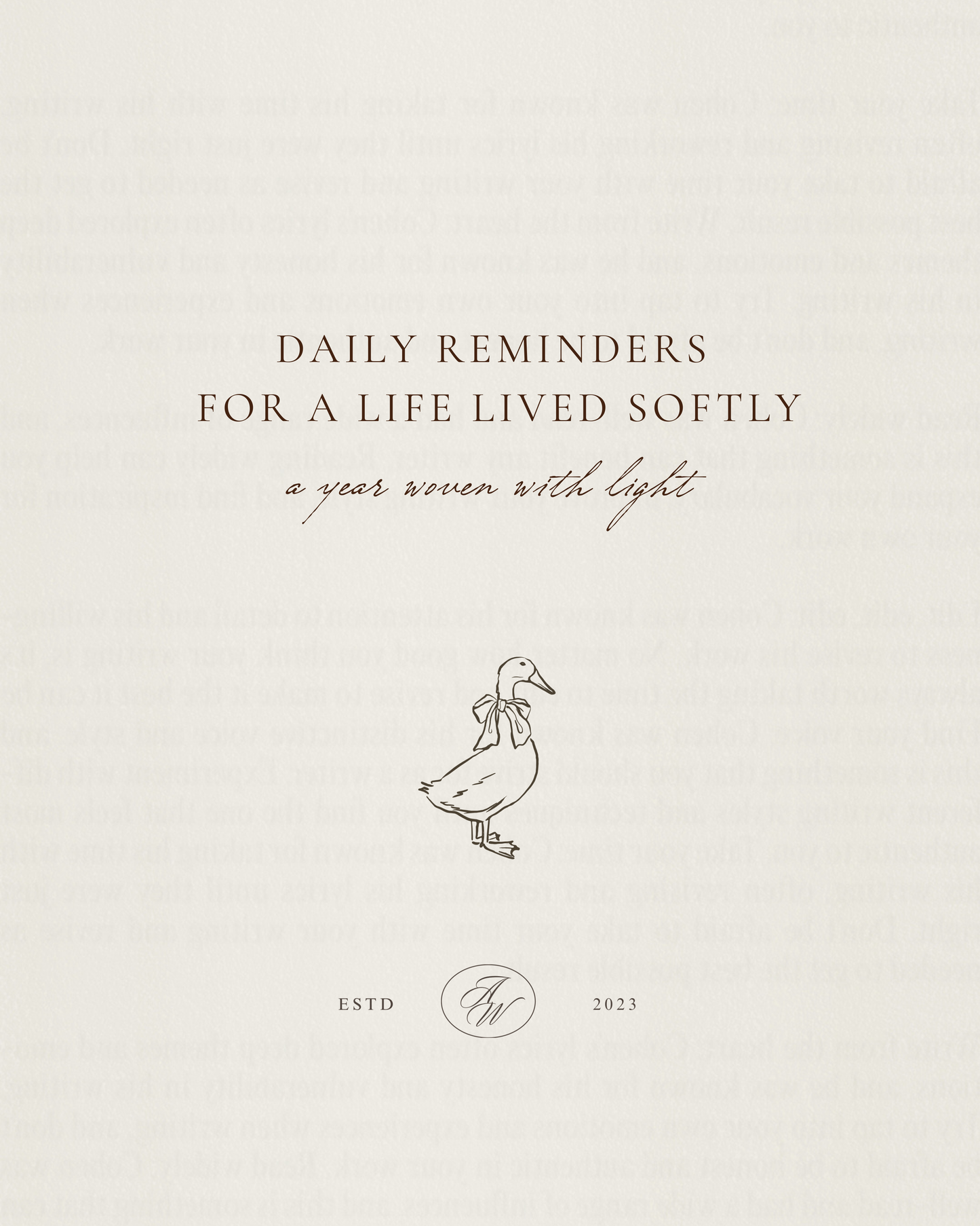 Daily Reminders for a Life Lived Softly